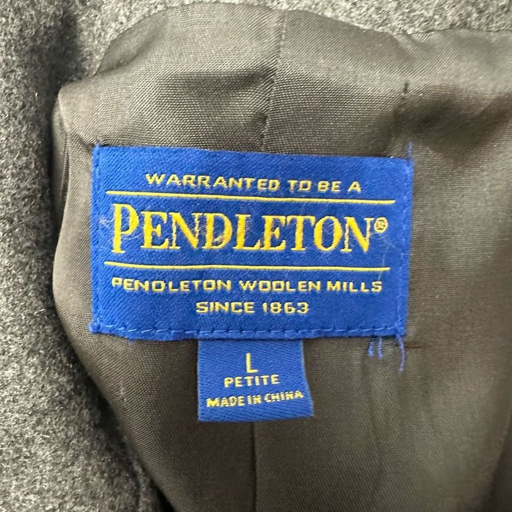 Pendleton Gray Merino Wool Blend Single Breasted … - image 7